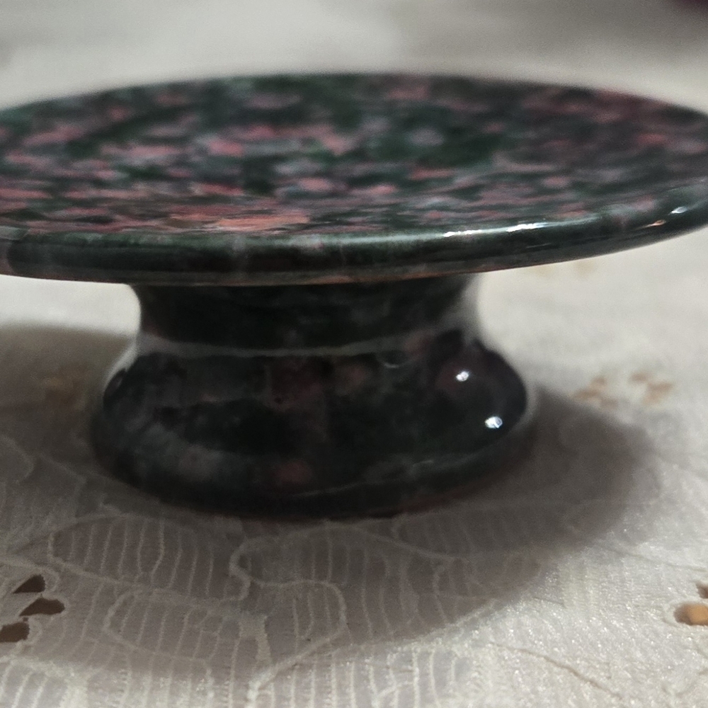Artistic Pink and Green Ceramic Bowl - Picture 5 of 10